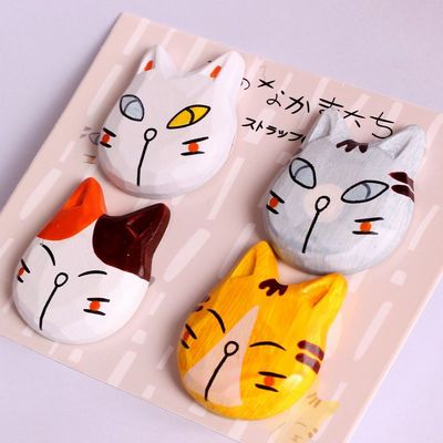手作温暖 日式Zakka木质猫头冰箱贴，给生活添一份萌趣